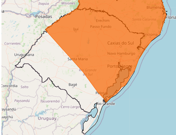 Inmet divulga alerta laranja para risco de tempestade em áreas do RS 2 alerta tempestade 1 1