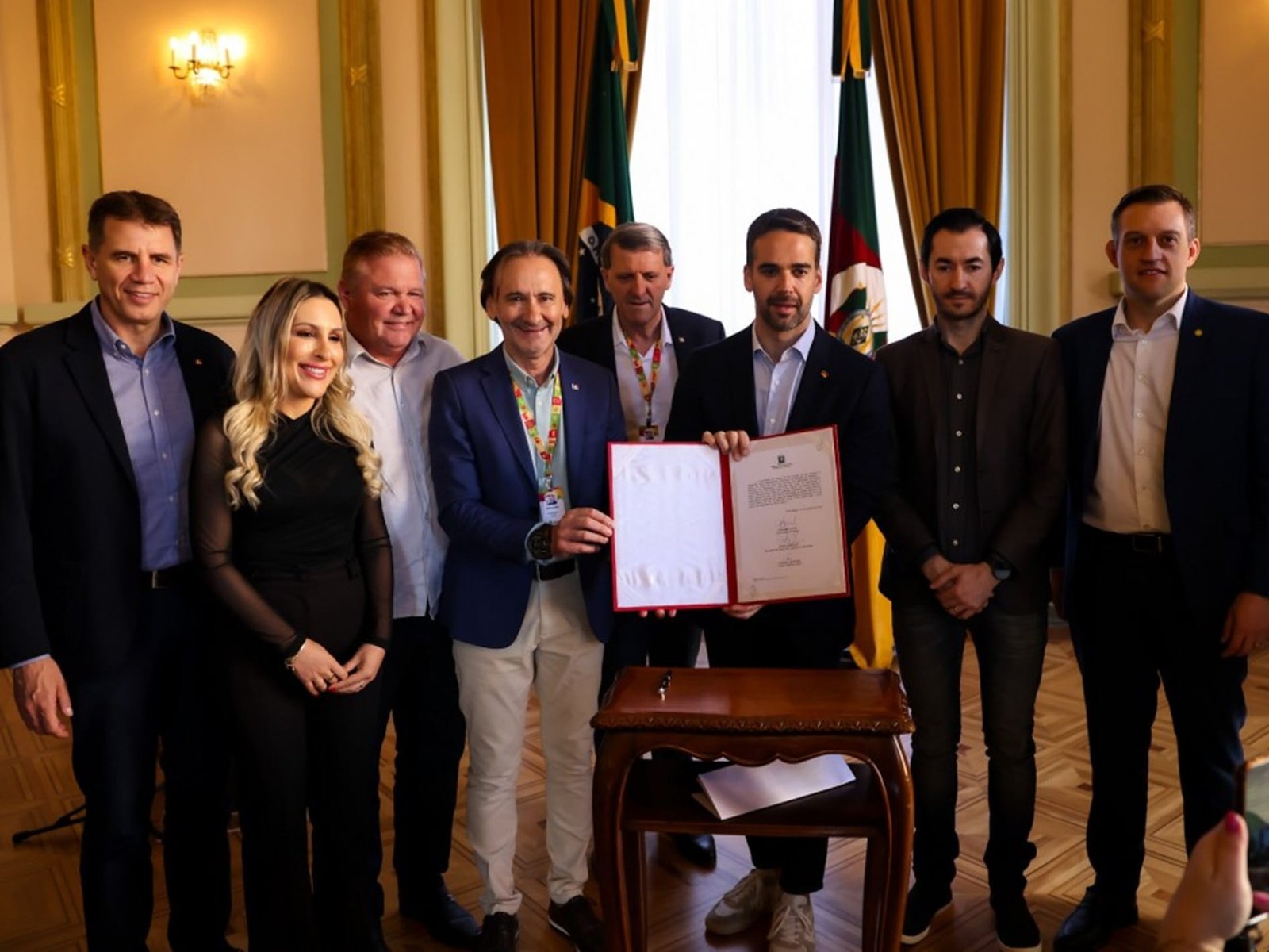 Leite assina ordem de início para nova ponte Santa Bárbara, na Serra Gaúcha