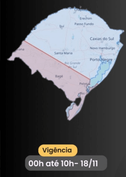 Defesa Civil alerta para temporais isolados em parte do RS 2 alerta defesa civil