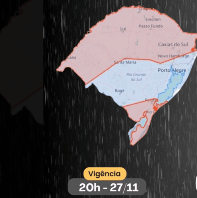 Defesa Civil emite alerta para chuva forte em áreas do RS 2 defesa civil