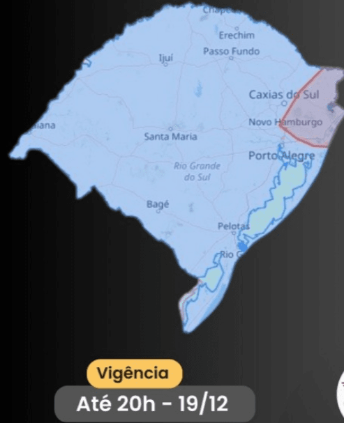 Defesa Civil alerta para chuva pontualmente forte em áreas do RS 2 alerta defesa civil