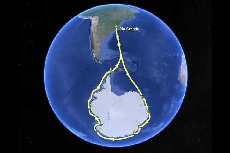 Pesquisadores farão circum-navegação inédita na Antártica 2 rota antartica