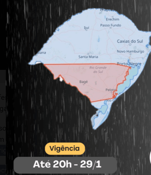 Defesa Civil alerta parta chuva forte e alagamentos em áreas do RS 2 alagamentos