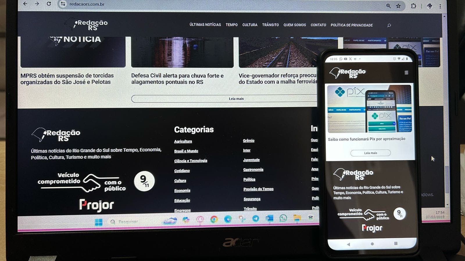 Redação RS recebe selo de compromisso com o público do Projor
