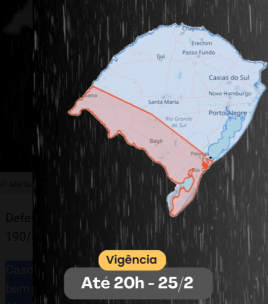 Defesa Civil alerta para chuva forte em áreas do RS 2 defesa civil do rs