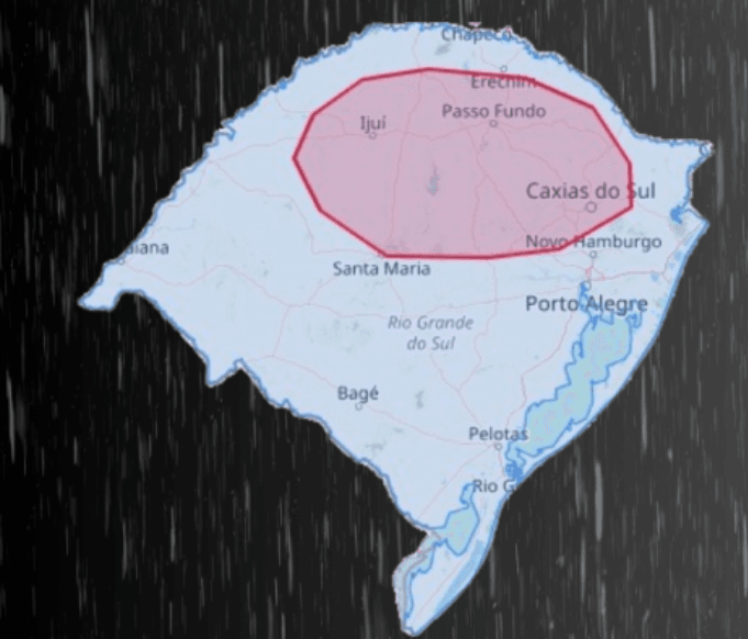 Áreas do RS recebem alerta da Defesa Civil para risco de temporal com granizo 2 defesa civil granizo
