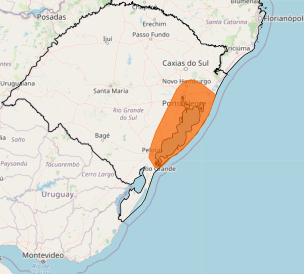 Inmet emite alerta laranja para chuva intensa em área do RS 2 chuva intensa