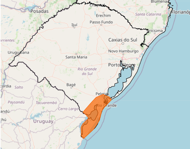Região do RS recebe alerta laranja para chuva volumosa 2 chuva volumosa