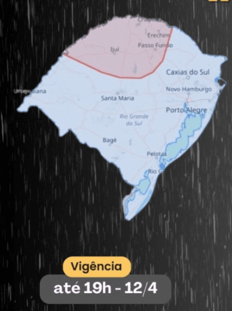 Defesa Civil emite alerta para risco de temporal em áreas do RS 2 alerta defesa civil