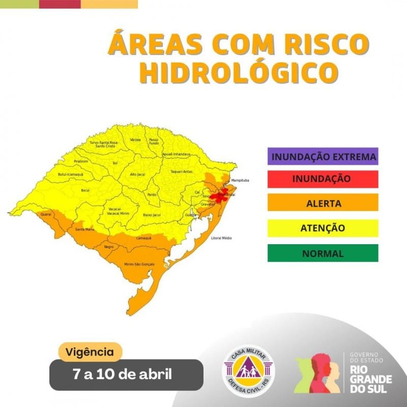 Defesa Civil emite alerta de inundação em áreas do RS 2 inundacao