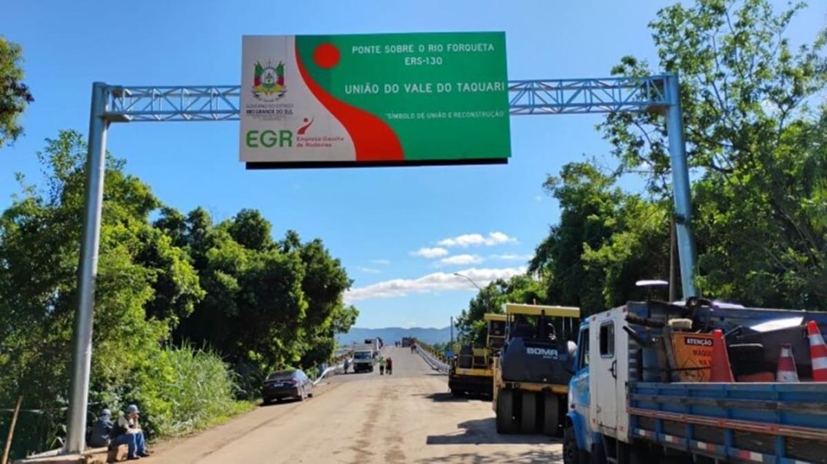 Ponte da ERS-130 será liberada para tráfego de veículos leves