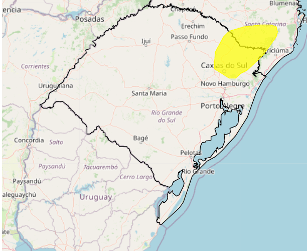 Inmet emite alerta amarelo para risco de neve em áreas no RS 2 neve