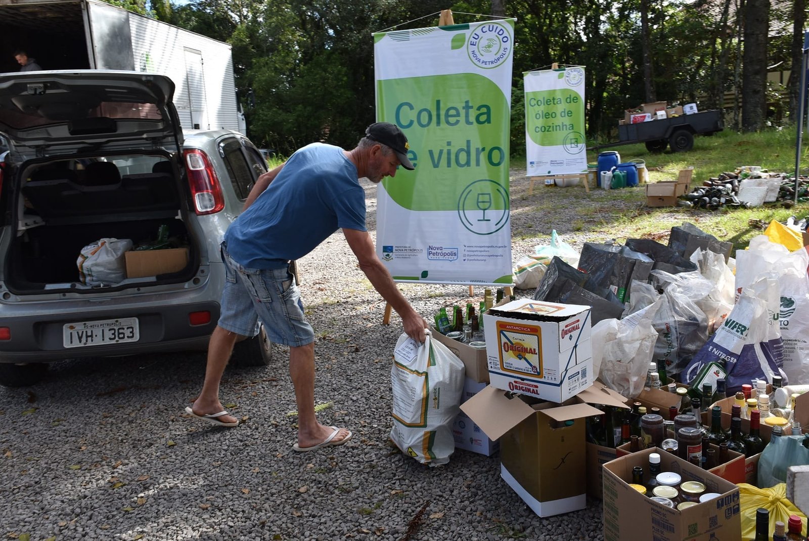 Nova Petrópolis promove coleta de lixo eletrônico, óleo de cozinha e vidro