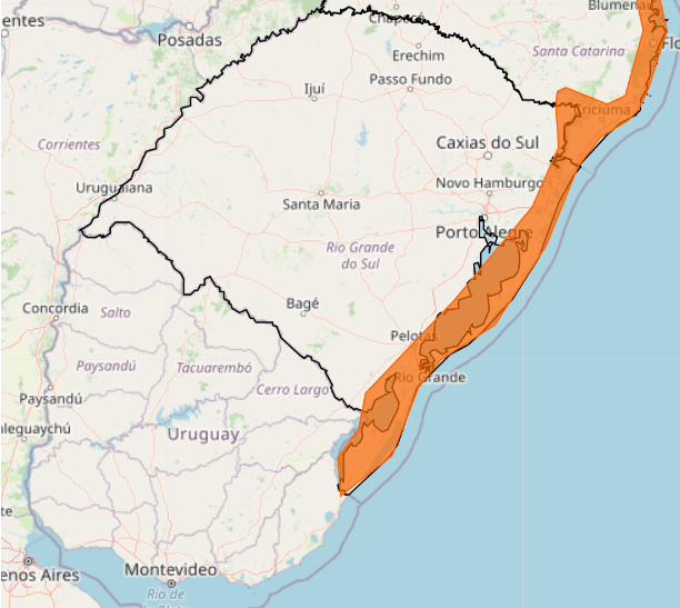 Ventania provoca suspensão de travessia de balsa entre Ilha dos Marinheiros e Rio Grande 2 vento costeiro
