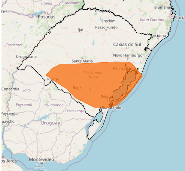 Inmet emite alerta laranja para acumulado de chuva em áreas do RS 2 alerta inmet