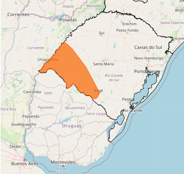 Inmet emite alerta laranja para tempestade em áreas do RS 2 alerta tempestade