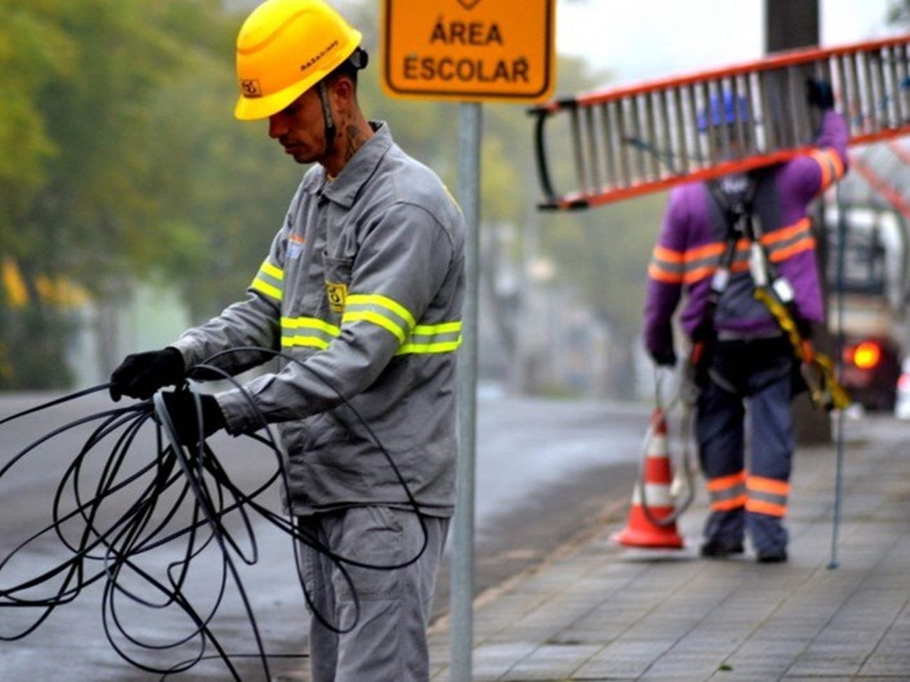 Em Santa Maria, mutirão recolhe cerca de 650 kg de fios em desuso