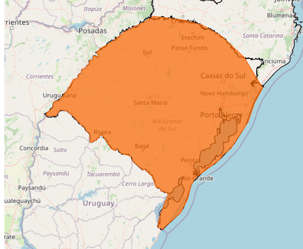 Inmet emite alerta laranja para risco de tempestade no RS 2 alerta inmet
