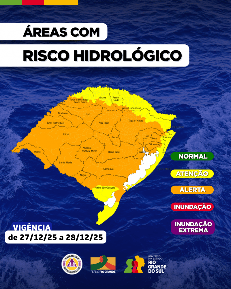 Defesa Civil alerta para novas enxurradas e alagamentos em áreas no RS 2