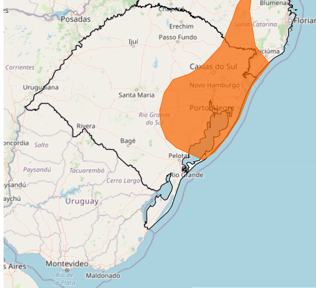 alerta laranja inmet