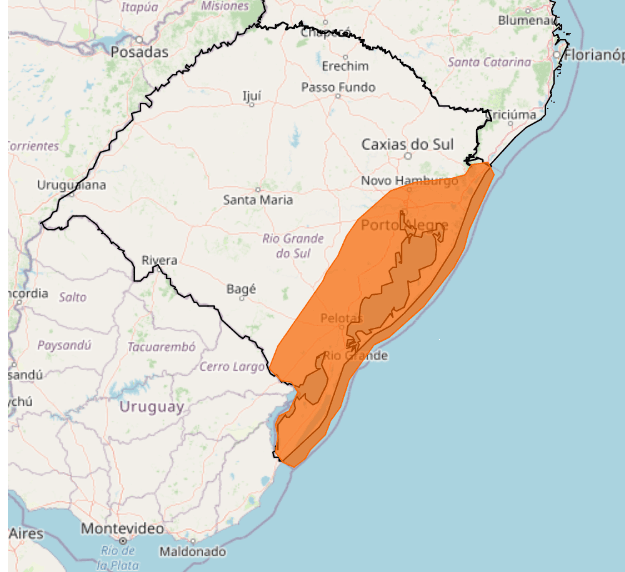 Inmet alerta para vendaval no RS; Previsão de rajadas entre 60 e 100 km/h 2 vendaval