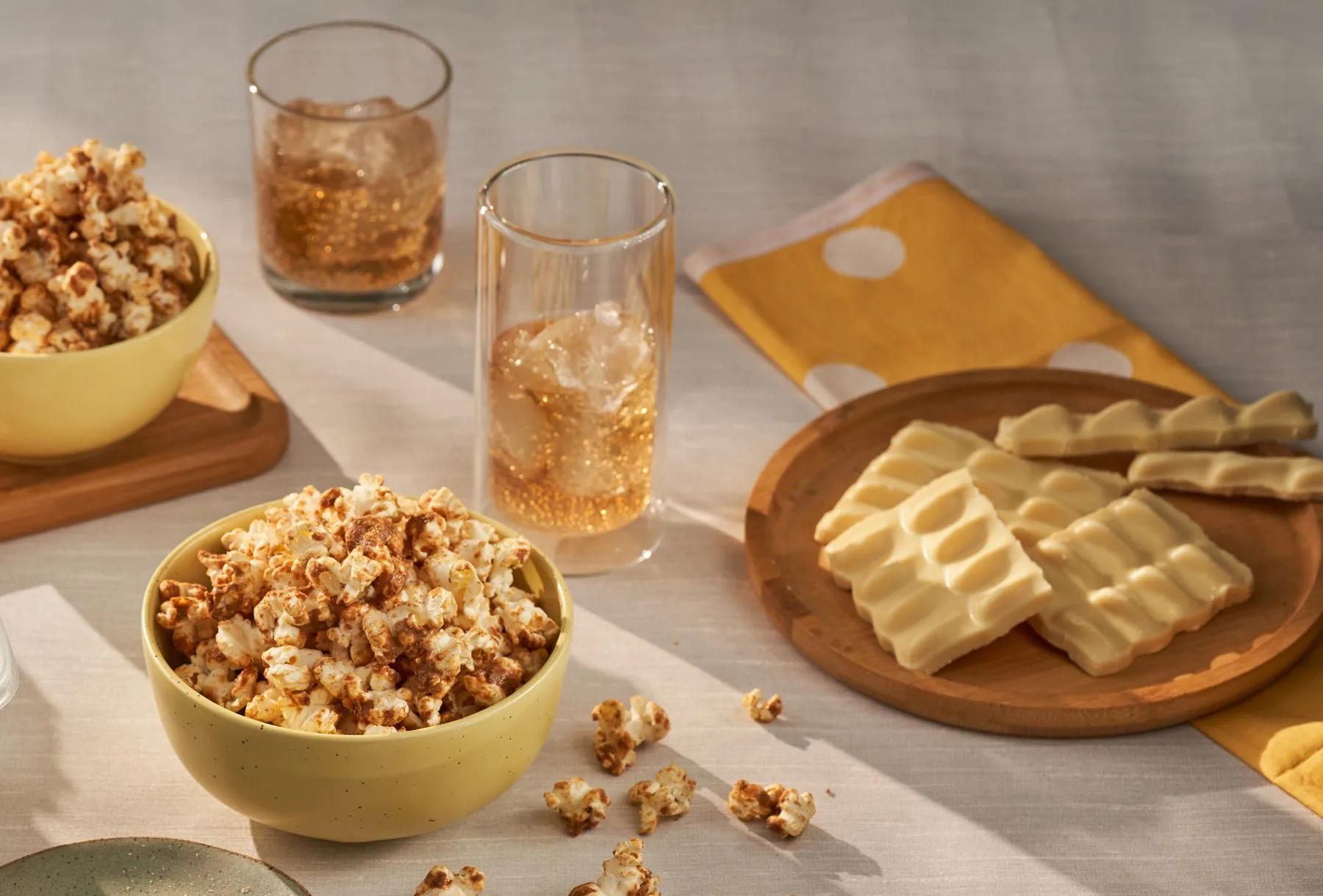 Pipoca gourmet de chocolate branco