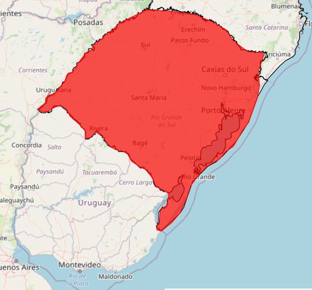 Inmet emite alerta vermelho para tempestade no RS 2 alerta vermelho