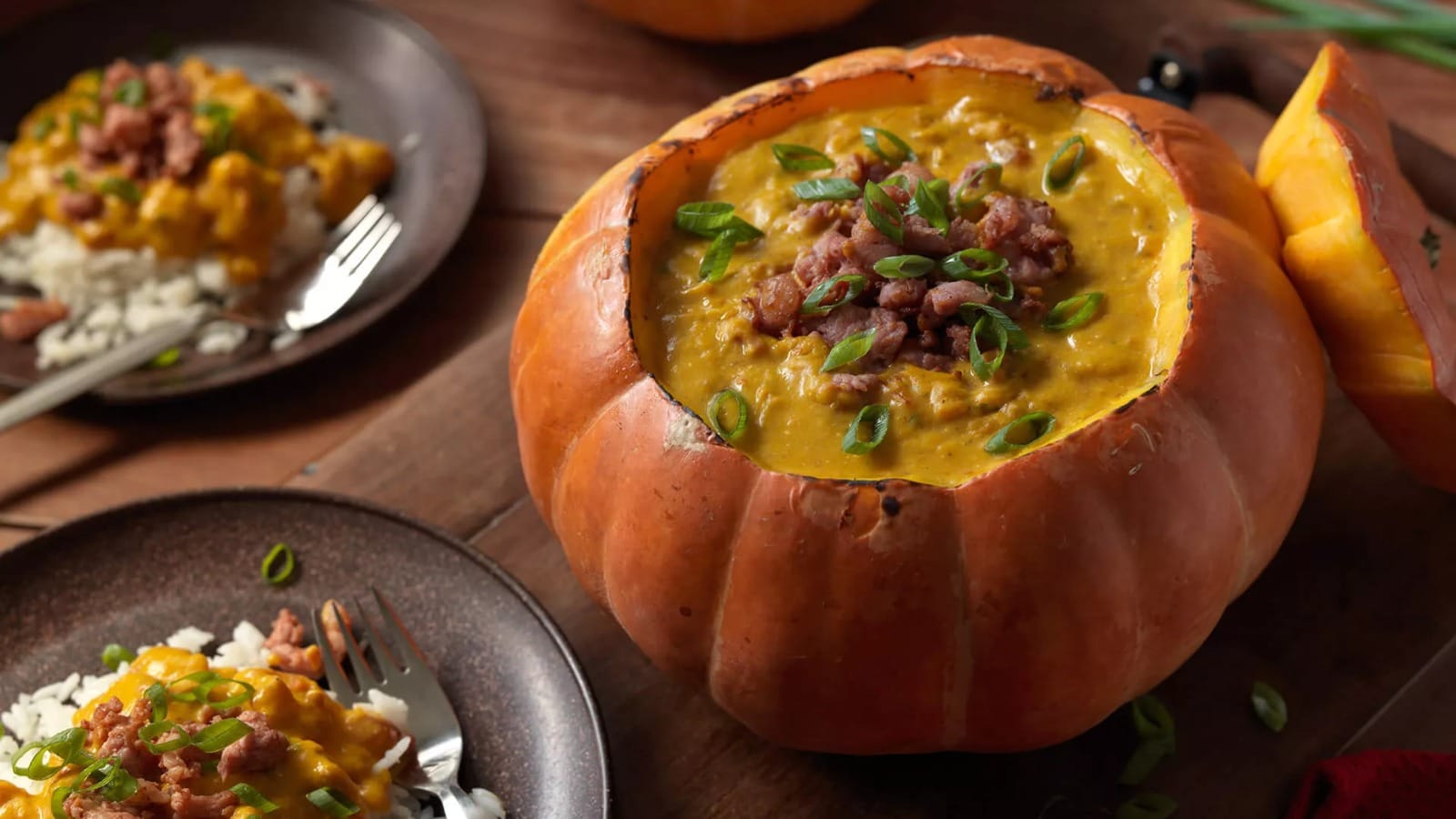 Caldo de abobora com linguica