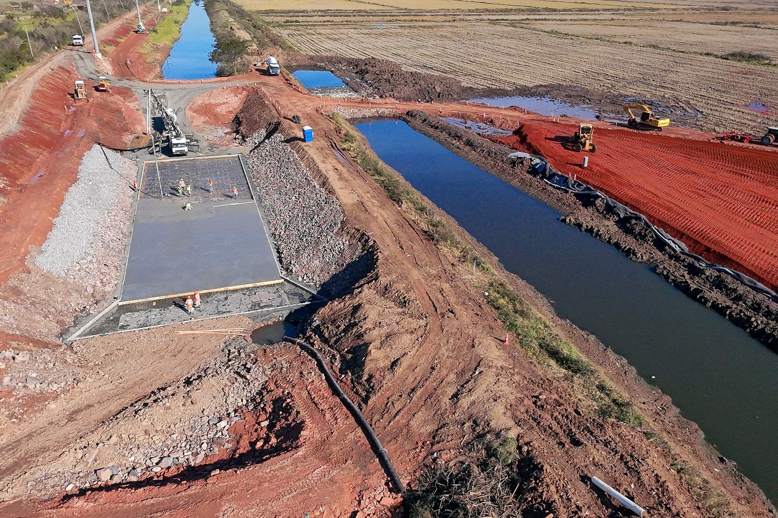 Avançam obras de proteção contra cheias na zona Norte de Porto Alegre