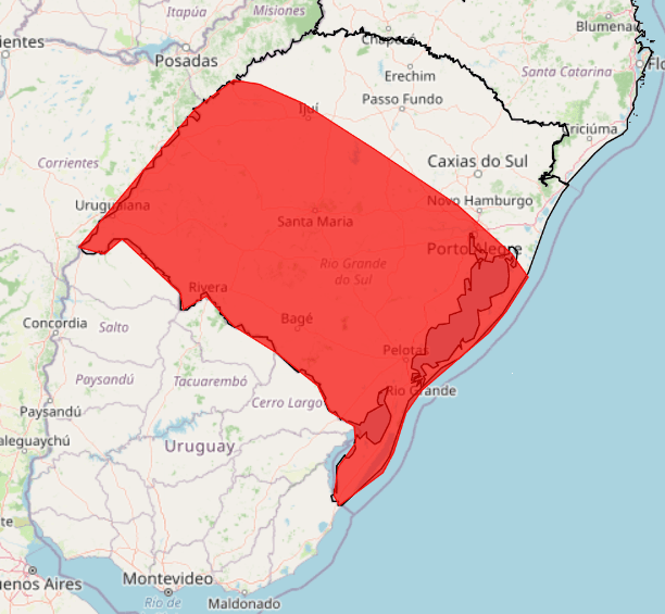 Inmet atualiza dados e emite alerta vermelho para tempestade em parte do RS 2 alerta vermelho 1 1