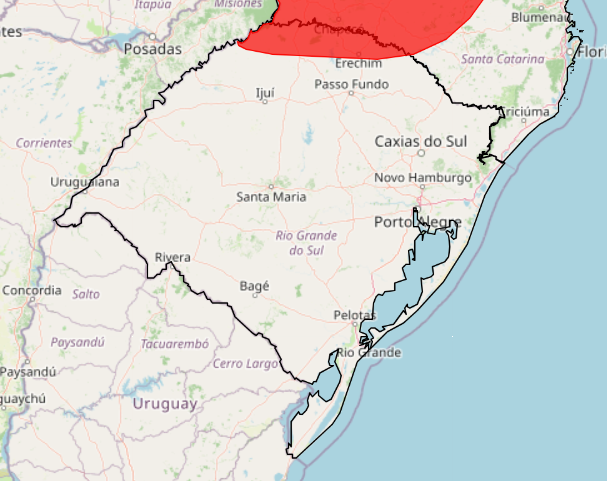 Alerta vermelho: Inmet aponta risco de vento superior a 100 km/h em parte do RS 2 inmet perigo 1